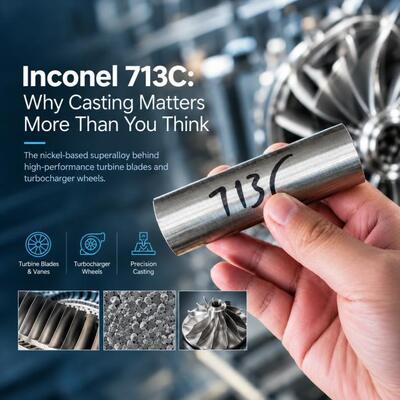 Inconel 713C Round Bar Vacuum Cast Superalloy AMS 5391 Turbine Blade Stock